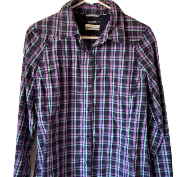 ❤️Womens COLUMBIA Omni Shade Protection Shirt Sz M Long to Short Sleeve - Picture 2 of 10